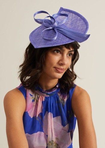 Phase Eight Silk Bow Twist Disc Fascinator Hats Blue Canada | TDUPAM-064